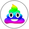 Rainbow poo sticker